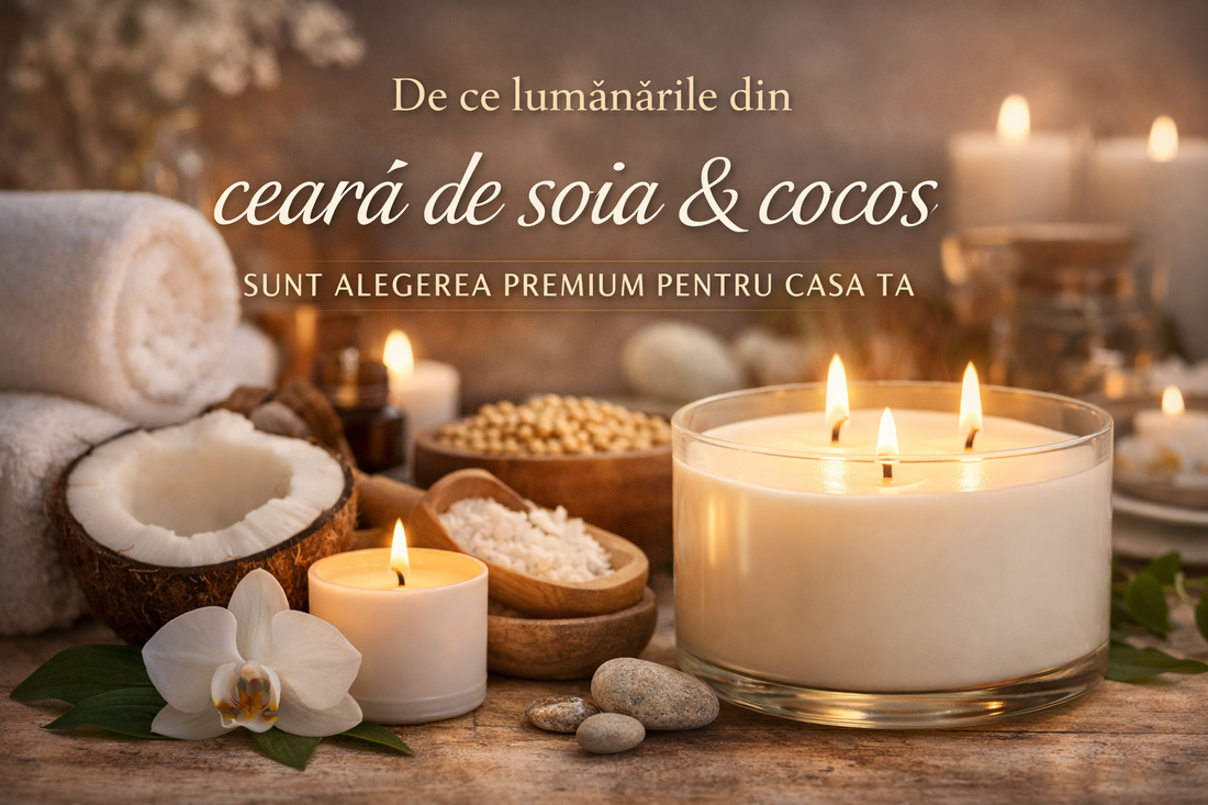 De ce lumânările din ceară de soia și cocos sunt alegerea premium pentru casa ta