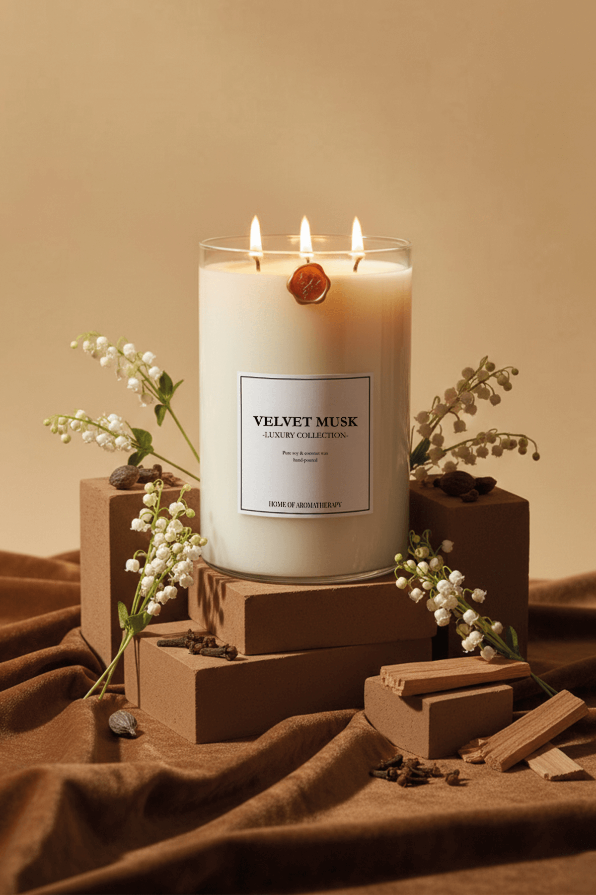 XL Velvet Musk Scented Candle, 2500 gr