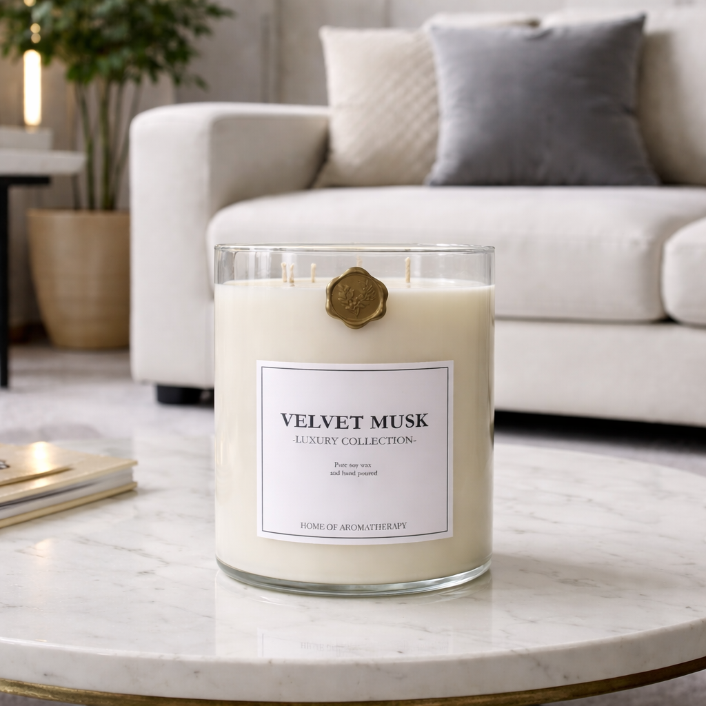 XL Velvet Musk Scented Candle, 2500 gr