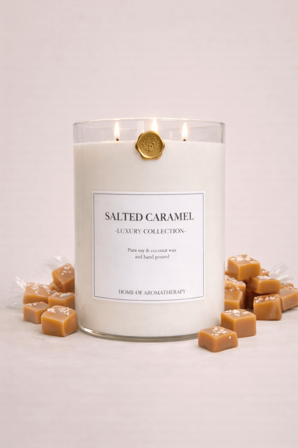XL Salted Caramel Scented Candle, 2500 gr