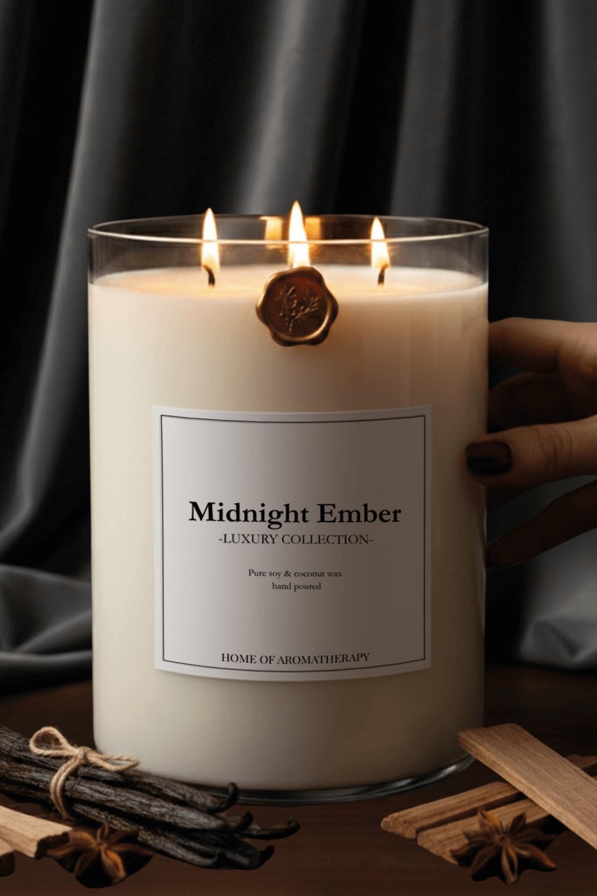XL Midnight Ember Scented Candle, 2500 gr