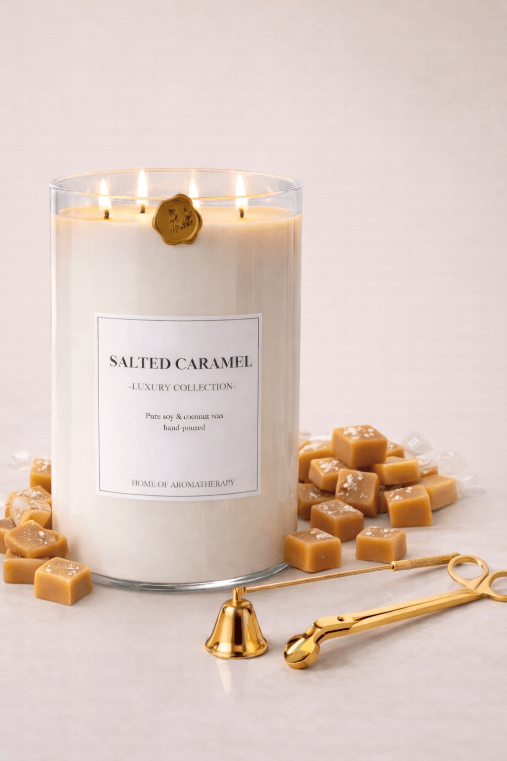 XXL Salted Caramel Scented Candle, 5000 gr